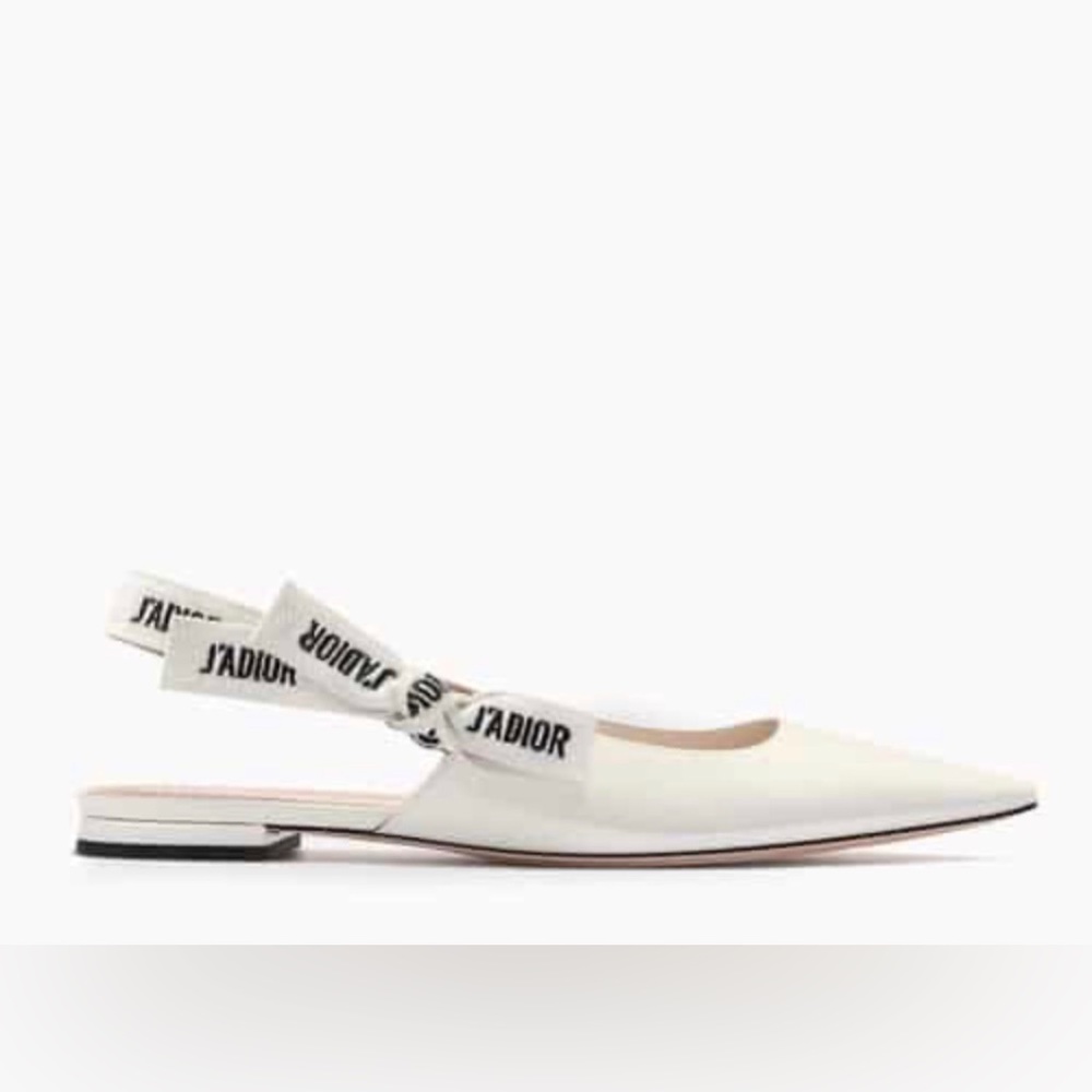 White dior flats